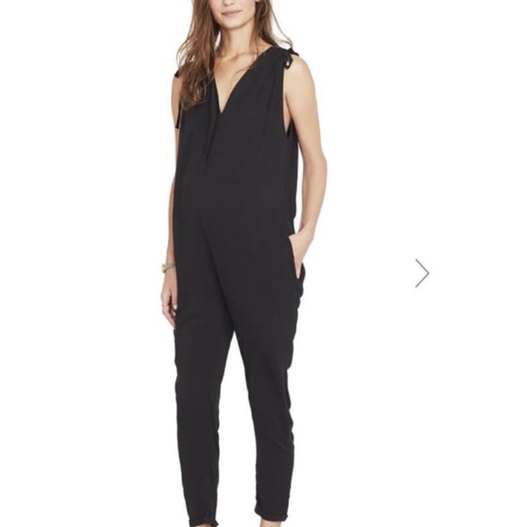 Hatch The Twilight Black Sleeveless Maternity Jumpsuit sz 2=M - Picture 2 of 10